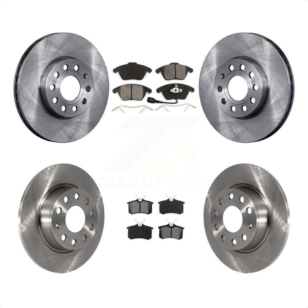 [Avant + Arrière] Kit de Disque et plaquette (semi-métallique) de frein pour 2014 Volkswagen Beetle Base Sportline Highline Comfortline TDI avec 272mm Diameter Rotor K8S-103142 par Transit Auto