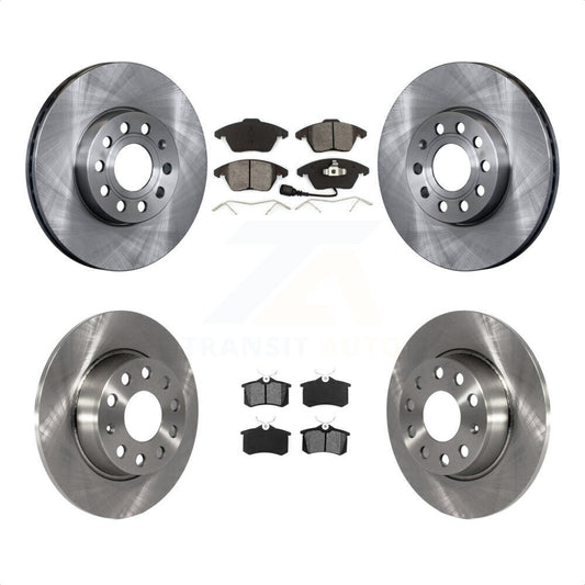 [Avant + Arrière] Kit de Disque et plaquette (semi-métallique) de frein pour 2014 Volkswagen Beetle Base Sportline Highline Comfortline TDI avec 272mm Diameter Rotor K8S-103142 par Transit Auto