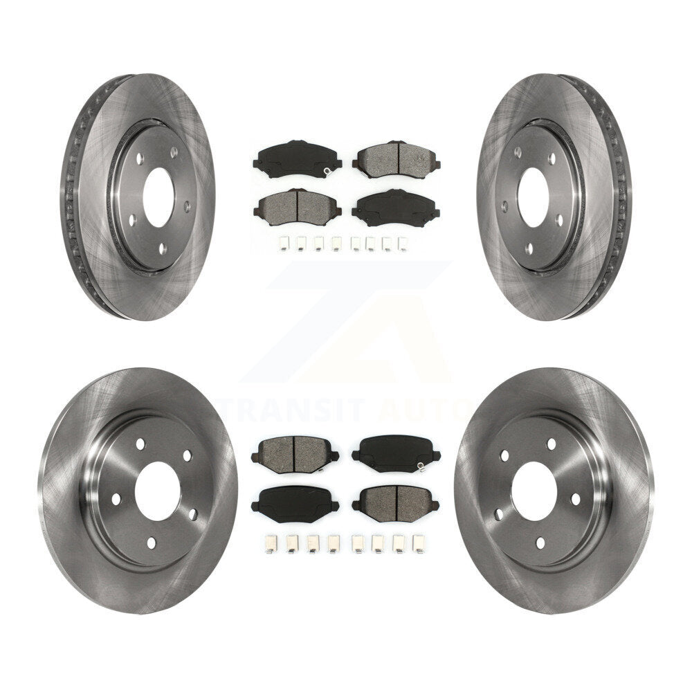 [Avant + Arrière] Kit de Disque et plaquette (semi-métallique) de frein pour Dodge Grand Caravan Chrysler Town & Country Journey Ram C/V Volkswagen Routan K8S-103145