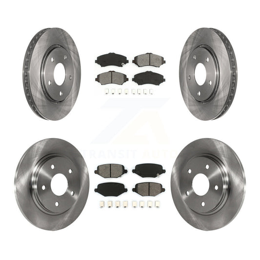 [Avant + Arrière] Kit de Disque et plaquette (semi-métallique) de frein pour Dodge Grand Caravan Chrysler Town & Country Journey Ram C/V Volkswagen Routan K8S-103145
