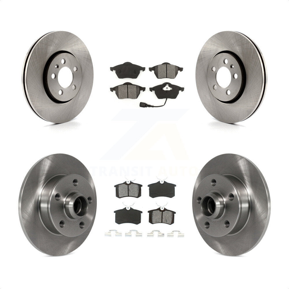 [Avant + Arrière] Kit de Disque et plaquette (semi-métallique) de frein pour 1999 Volkswagen Golf 2.8L avec 5 Lug Wheels 7th 8th Digit Of VIN Is "1H" K8S-103153 par Transit Auto