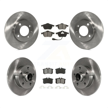 [Avant + Arrière] Kit de Disque et plaquette (semi-métallique) de frein pour 1996-1997 Volkswagen Jetta 2.8L avec 239mm Diameter Rotor K8S-103154 par Transit Auto