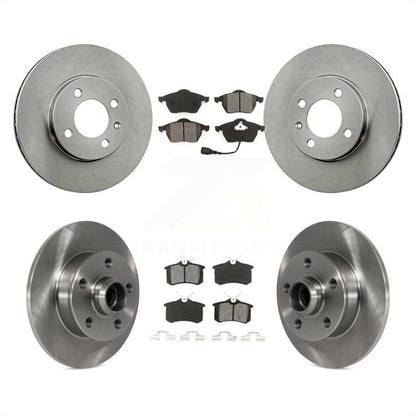 [Avant + Arrière] Kit de Disque et plaquette (semi-métallique) de frein pour 1996-1997 Volkswagen Jetta 2.8L avec 256mm Diameter Rotor K8S-103155 par Transit Auto