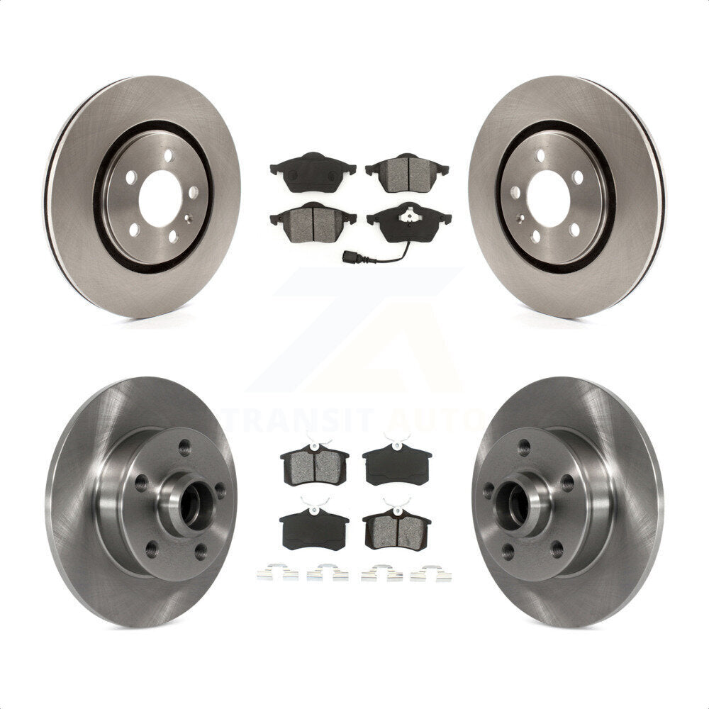 [Avant + Arrière] Kit de Disque et plaquette (semi-métallique) de frein pour 1996 Volkswagen Passat 2.8L K8S-103156 par Transit Auto