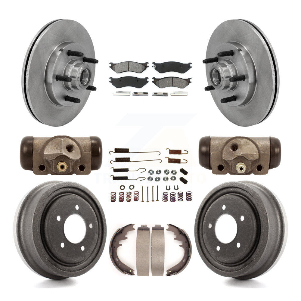 [Avant + Arrière] Kit de Disque et plaquette (semi-métallique) de frein pour 1999-2001 Ford F-150 RWD avec 5 Lug Wheels K8S-103161