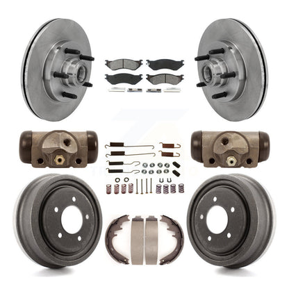 [Avant + Arrière] Kit de Disque et plaquette (semi-métallique) de frein pour 1999-2001 Ford F-150 RWD avec 5 Lug Wheels K8S-103161