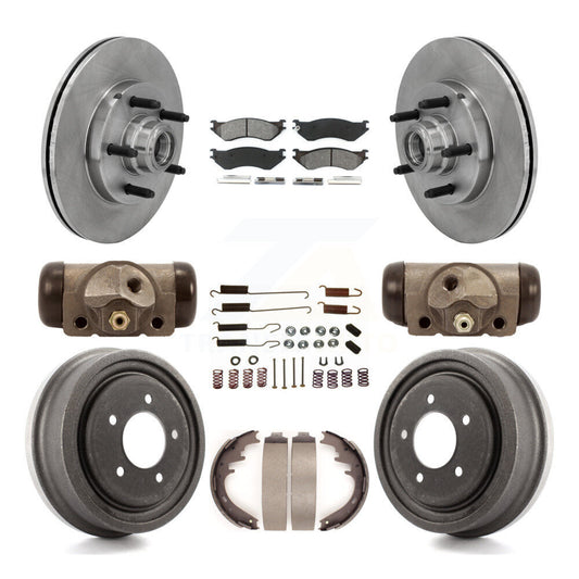 [Avant + Arrière] Kit de Disque et plaquette (semi-métallique) de frein pour 1999-2001 Ford F-150 RWD avec 5 Lug Wheels K8S-103161