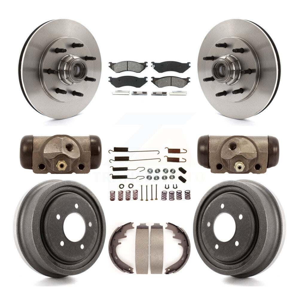 [Avant + Arrière] Kit de Disque et plaquette (semi-métallique) de frein pour 1999 Ford F-150 RWD avec 7 Lug Wheels K8S-103162