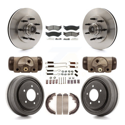 [Avant + Arrière] Kit de Disque et plaquette (semi-métallique) de frein pour 1999 Ford F-150 RWD avec 7 Lug Wheels K8S-103162