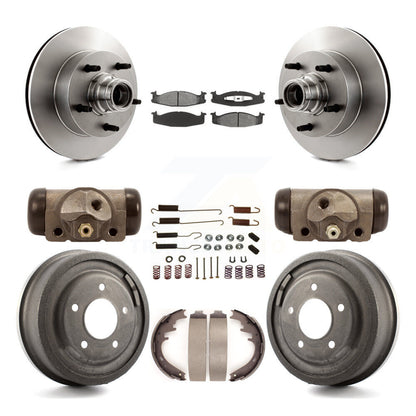 [Avant + Arrière] Kit de Disque et plaquette (semi-métallique) de frein pour Ford E-150 Econoline Club Wagon K8S-103163