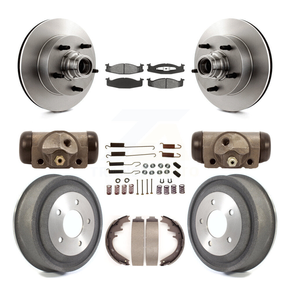 [Avant + Arrière] Kit de Disque et plaquette (semi-métallique) de frein pour Ford E-150 Econoline Club Wagon K8S-103164