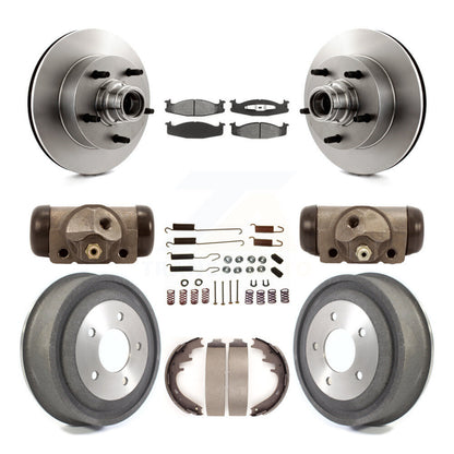[Avant + Arrière] Kit de Disque et plaquette (semi-métallique) de frein pour Ford E-150 Econoline Club Wagon K8S-103164