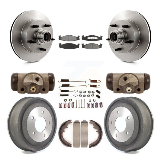 [Avant + Arrière] Kit de Disque et plaquette (semi-métallique) de frein pour Ford E-150 Econoline Club Wagon K8S-103164