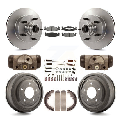 [Avant + Arrière] Kit de Disque et plaquette (semi-métallique) de frein pour Ford E-150 Econoline 2-Wheel ABS K8S-103165