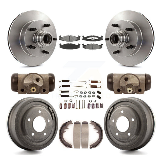 [Avant + Arrière] Kit de Disque et plaquette (semi-métallique) de frein pour Ford E-150 Econoline 2-Wheel ABS K8S-103165