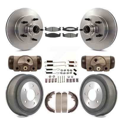 [Avant + Arrière] Kit de Disque et plaquette (semi-métallique) de frein pour 2000-2001 Ford E-150 Econoline 2-Wheel ABS K8S-103166
