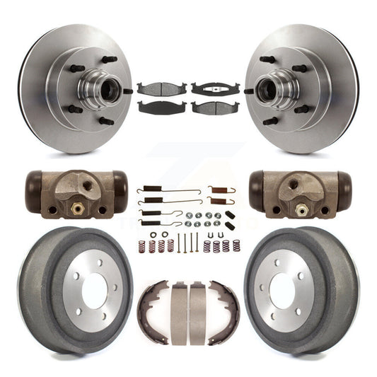 [Avant + Arrière] Kit de Disque et plaquette (semi-métallique) de frein pour 2000-2001 Ford E-150 Econoline 2-Wheel ABS K8S-103166