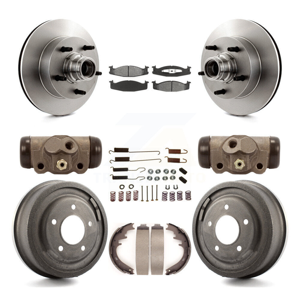 [Avant + Arrière] Kit de Disque et plaquette (semi-métallique) de frein pour 1997 Ford E-150 Econoline Club Wagon 15/16" Bore K8S-103167