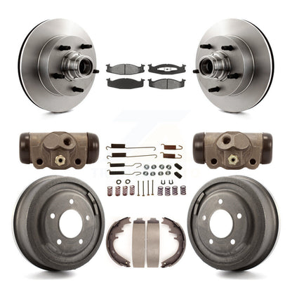 [Avant + Arrière] Kit de Disque et plaquette (semi-métallique) de frein pour 1997 Ford E-150 Econoline Club Wagon 15/16" Bore K8S-103167