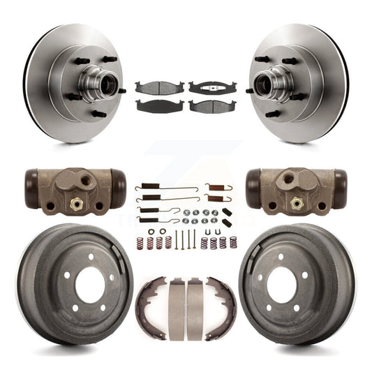 [Avant + Arrière] Kit de Disque et plaquette (semi-métallique) de frein pour 1997 Ford E-150 Econoline Club Wagon 15/16" Bore K8S-103167