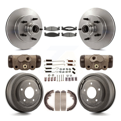 [Avant + Arrière] Kit de Disque et plaquette (semi-métallique) de frein pour 1997 Ford E-150 Econoline 2-Wheel ABS 15 16" Bore K8S-103168