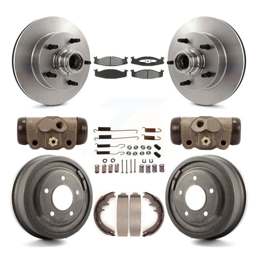 [Avant + Arrière] Kit de Disque et plaquette (semi-métallique) de frein pour 1997 Ford E-150 Econoline 2-Wheel ABS 15 16" Bore K8S-103168