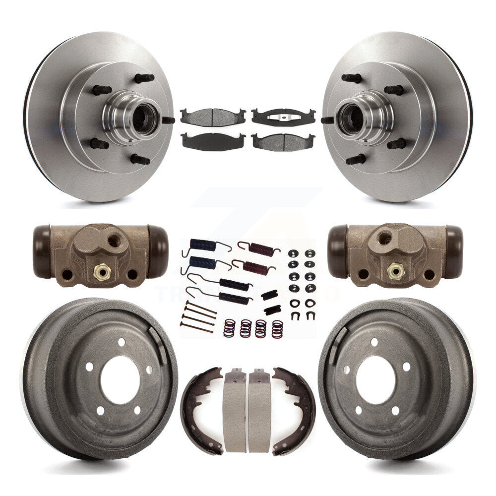 [Avant + Arrière] Kit de Disque et plaquette (semi-métallique) de frein pour Ford F-150 E-150 Econoline 15/16" Bore K8S-103169