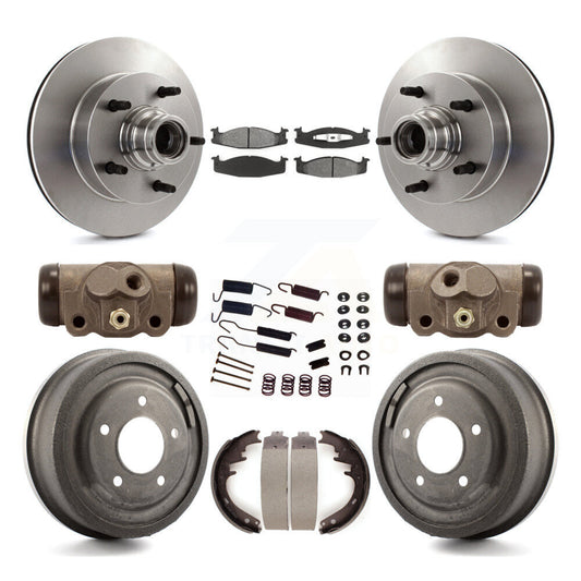 [Avant + Arrière] Kit de Disque et plaquette (semi-métallique) de frein pour Ford F-150 E-150 Econoline 15/16" Bore K8S-103169