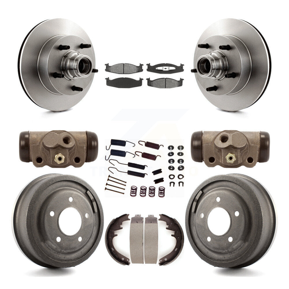 [Avant + Arrière] Kit de Disque et plaquette (semi-métallique) de frein pour Ford E-150 Econoline Club Wagon 15/16" Bore K8S-103170