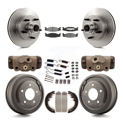 [Avant + Arrière] Kit de Disque et plaquette (semi-métallique) de frein pour Ford E-150 Econoline Club Wagon 15/16" Bore K8S-103170