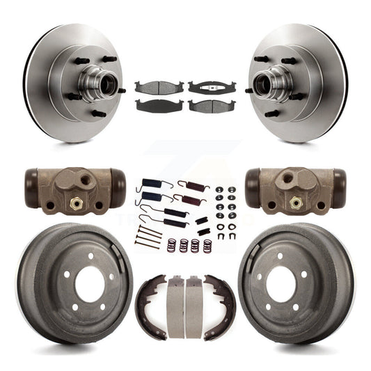 [Avant + Arrière] Kit de Disque et plaquette (semi-métallique) de frein pour Ford E-150 Econoline Club Wagon 15/16" Bore K8S-103170