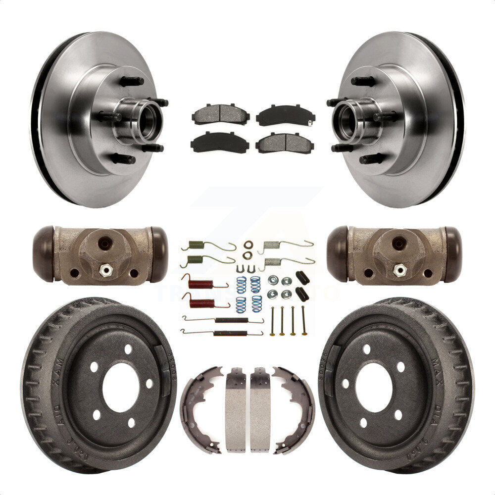 [Avant + Arrière] Kit de Disque et plaquette (semi-métallique) de frein pour Ford Ranger Mazda B2500 B3000 B4000 avec 9" Diameter K8S-103171 par Transit Auto