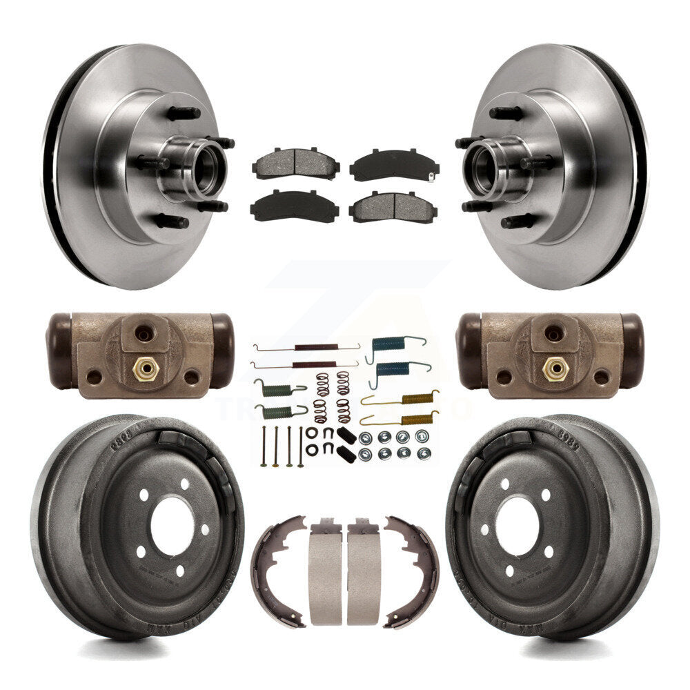 [Avant + Arrière] Kit de Disque et plaquette (semi-métallique) de frein pour Ford Ranger Mazda B2500 B3000 B4000 avec 10" Diameter K8S-103172