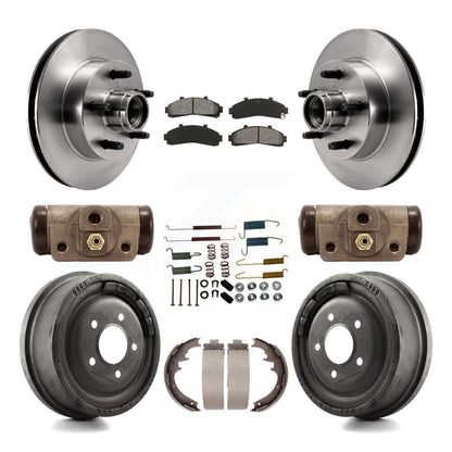 [Avant + Arrière] Kit de Disque et plaquette (semi-métallique) de frein pour Ford Ranger Mazda B2500 B3000 B4000 avec 10" Diameter K8S-103172