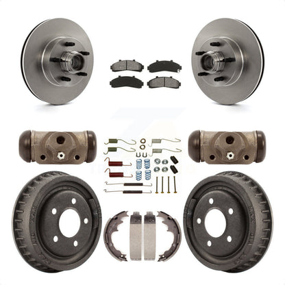 [Avant + Arrière] Kit de Disque et plaquette (semi-métallique) de frein pour 1998-2000 Ford Ranger RWD avec 2-Wheel ABS Torsion Bar front springs avec 9" Diameter K8S-103173 par Transit Auto