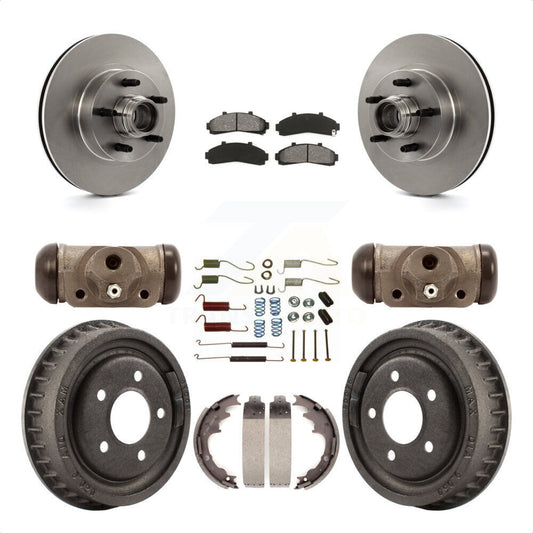 [Avant + Arrière] Kit de Disque et plaquette (semi-métallique) de frein pour 1998-2000 Ford Ranger RWD avec 2-Wheel ABS Torsion Bar front springs avec 9" Diameter K8S-103173 par Transit Auto