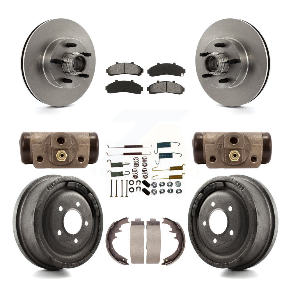 [Avant + Arrière] Kit de Disque et plaquette (semi-métallique) de frein pour Ford Ranger avec 10" Diameter K8S-103174