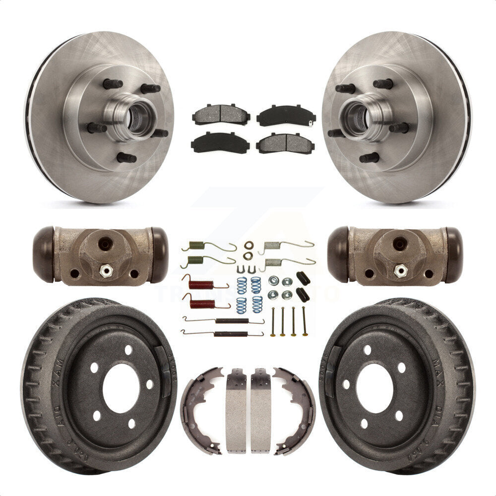 [Avant + Arrière] Kit de Disque et plaquette (semi-métallique) de frein pour 1998-1999 Mazda B4000 RWD avec 4-Wheel ABS avec 9" Diameter K8S-103175 par Transit Auto