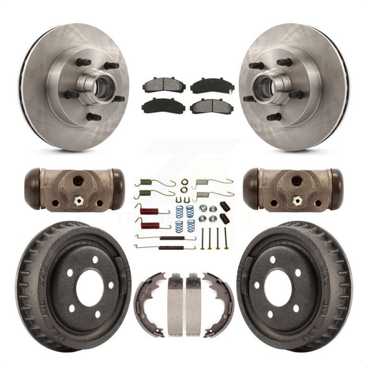 [Avant + Arrière] Kit de Disque et plaquette (semi-métallique) de frein pour 1998-1999 Mazda B4000 RWD avec 4-Wheel ABS avec 9" Diameter K8S-103175 par Transit Auto