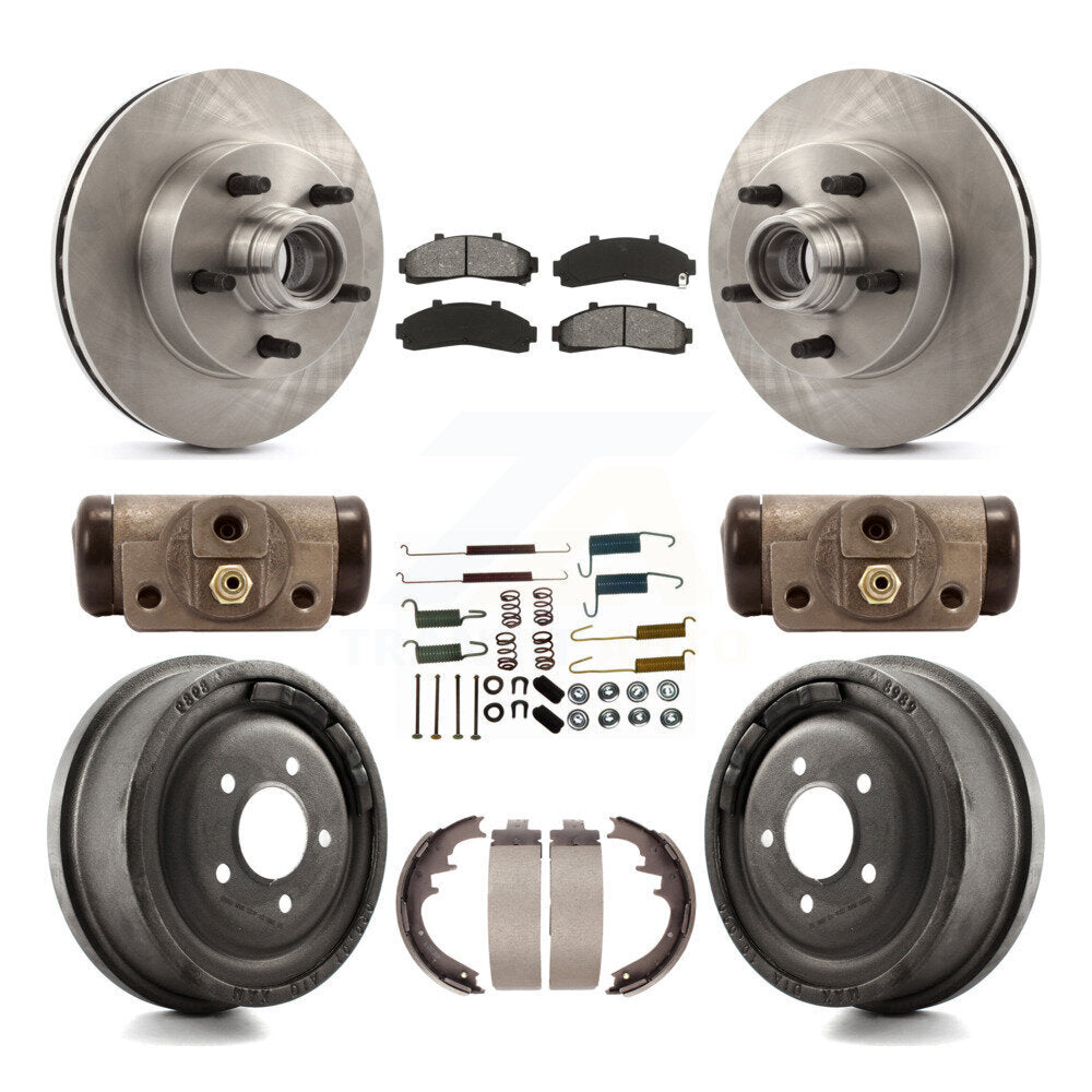 [Avant + Arrière] Kit de Disque et plaquette (semi-métallique) de frein pour 1998-1999 Mazda B4000 RWD avec 4-Wheel ABS avec 10" Diameter K8S-103176