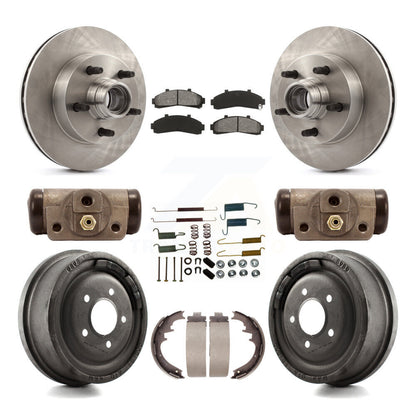 [Avant + Arrière] Kit de Disque et plaquette (semi-métallique) de frein pour 1998-1999 Mazda B4000 RWD avec 4-Wheel ABS avec 10" Diameter K8S-103176