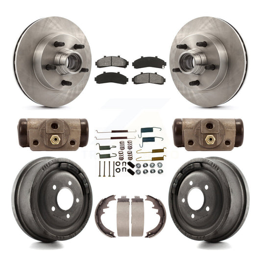 [Avant + Arrière] Kit de Disque et plaquette (semi-métallique) de frein pour 1998-1999 Mazda B4000 RWD avec 4-Wheel ABS avec 10" Diameter K8S-103176