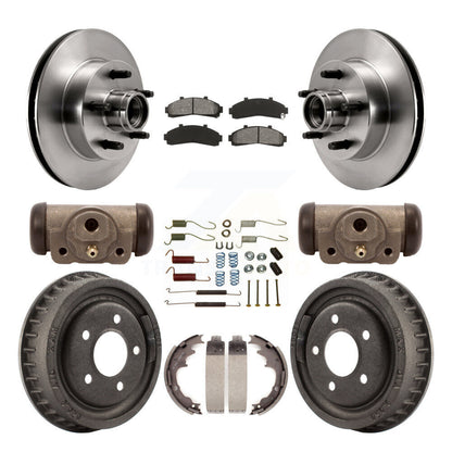 [Avant + Arrière] Kit de Disque et plaquette (semi-métallique) de frein pour 2001 Ford Ranger RWD avec 2-Wheel ABS Coil front springs avec 9" Diameter K8S-103178