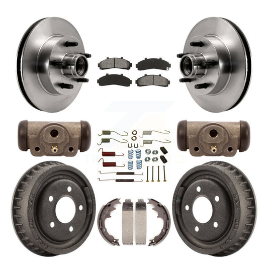 [Avant + Arrière] Kit de Disque et plaquette (semi-métallique) de frein pour 2001 Ford Ranger RWD avec 2-Wheel ABS Coil front springs avec 9" Diameter K8S-103178