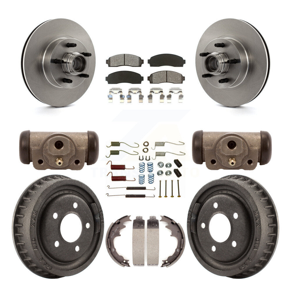 [Avant + Arrière] Kit de Disque et plaquette (semi-métallique) de frein pour 2006-2009 Ford Ranger RWD avec 9" Diameter K8S-103180