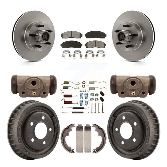 [Avant + Arrière] Kit de Disque et plaquette (semi-métallique) de frein pour 2006-2009 Ford Ranger RWD avec 9" Diameter K8S-103180