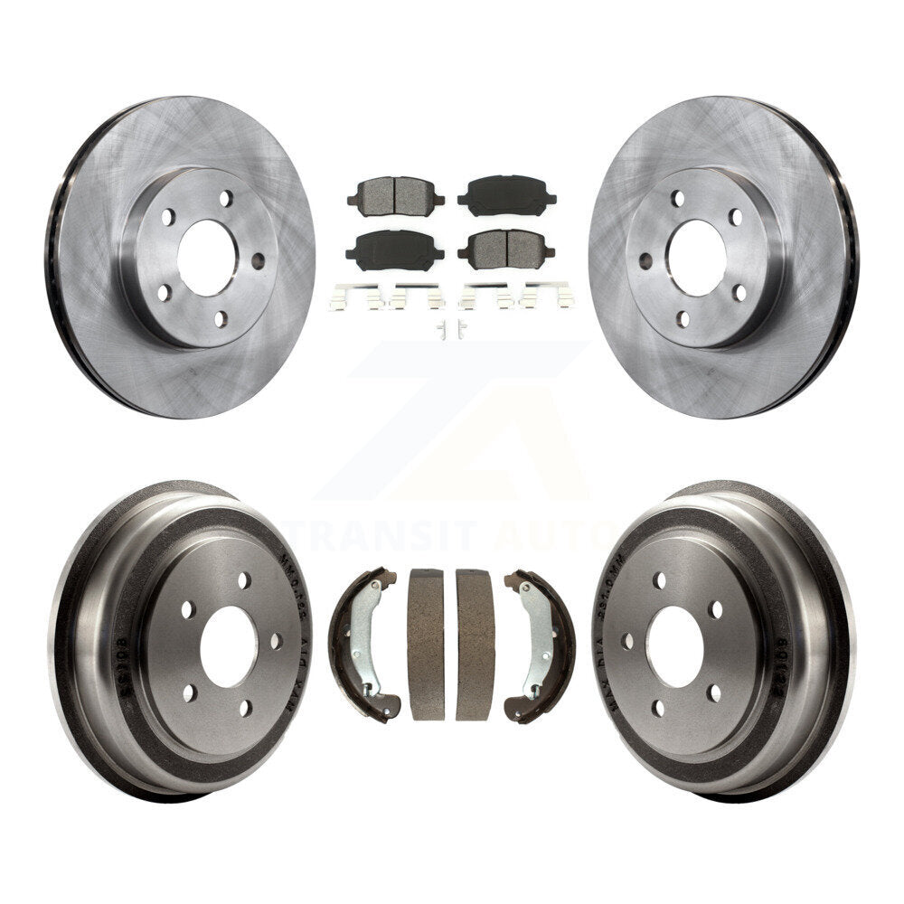 [Avant + Arrière] Kit de Disque et plaquette (semi-métallique) de frein pour 2007 Chevrolet Cobalt LT LTZ LS avec 5 Lug Wheels K8S-103193