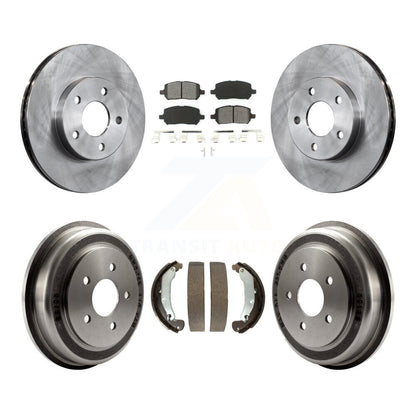 [Avant + Arrière] Kit de Disque et plaquette (semi-métallique) de frein pour 2007 Chevrolet Cobalt LT LTZ LS avec 5 Lug Wheels K8S-103193