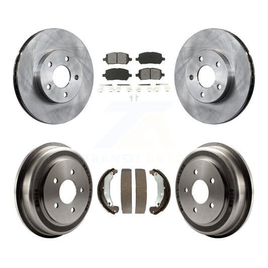 [Avant + Arrière] Kit de Disque et plaquette (semi-métallique) de frein pour 2007 Chevrolet Cobalt LT LTZ LS avec 5 Lug Wheels K8S-103193
