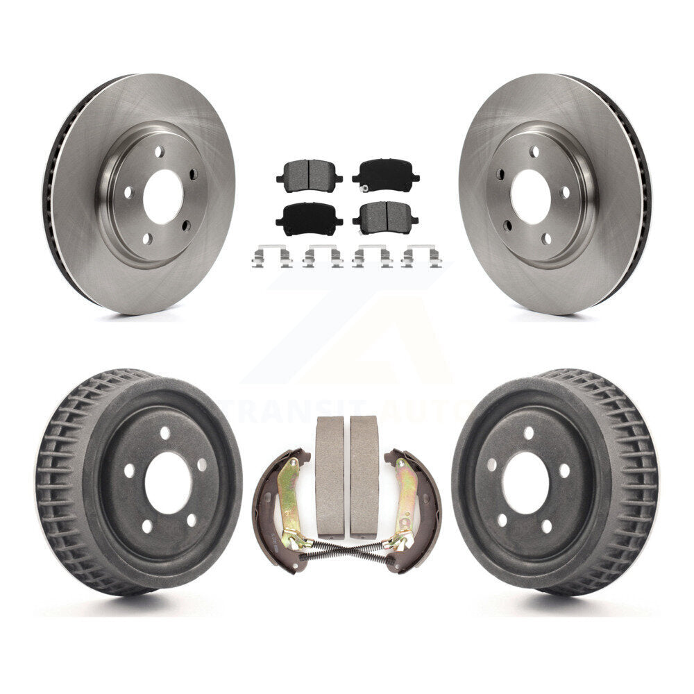 [Avant + Arrière] Kit de Disque et plaquette (semi-métallique) de frein pour 2004 Chevrolet Malibu rear brakes avec 296mm Diameter Rotor K8S-103217